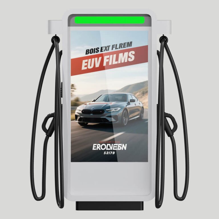 EV DC Fast Charger with advertising screen