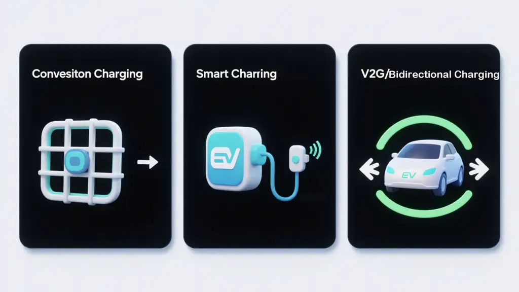 Smart Charging and Vehicle to Grid V2G